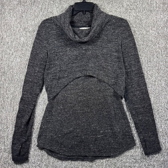 CAbi Sweaters - CAbi Glee Sweater Tank Set Cowl Neck Cropped Thumbholes Boho Marled Gray Women S